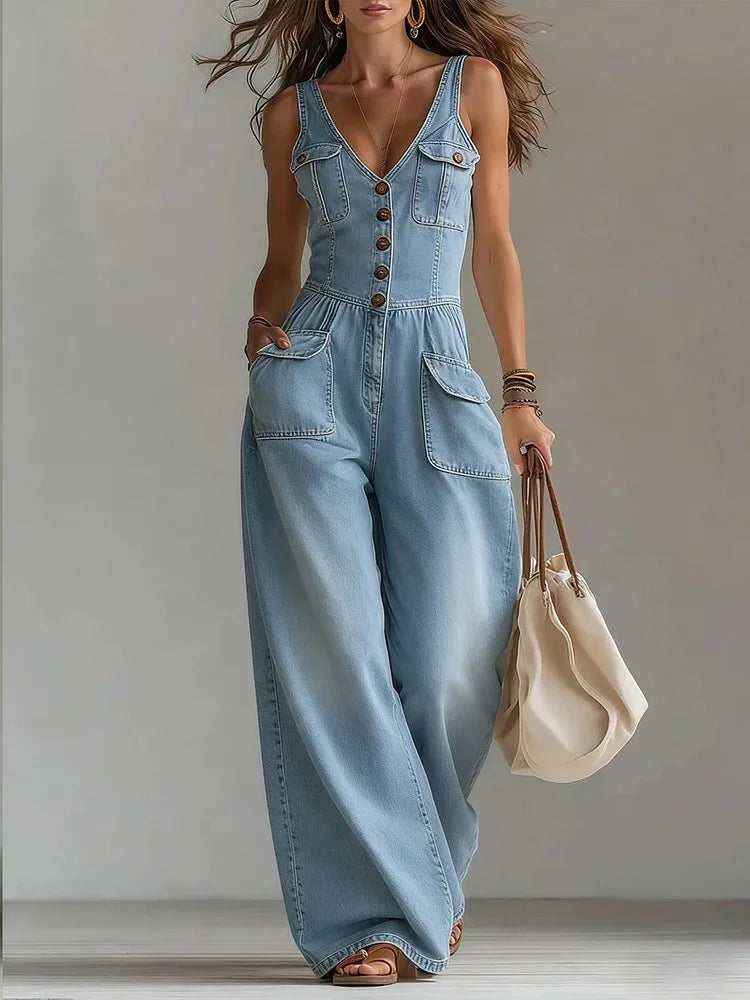 Beatrice | Tuta denim elegante
