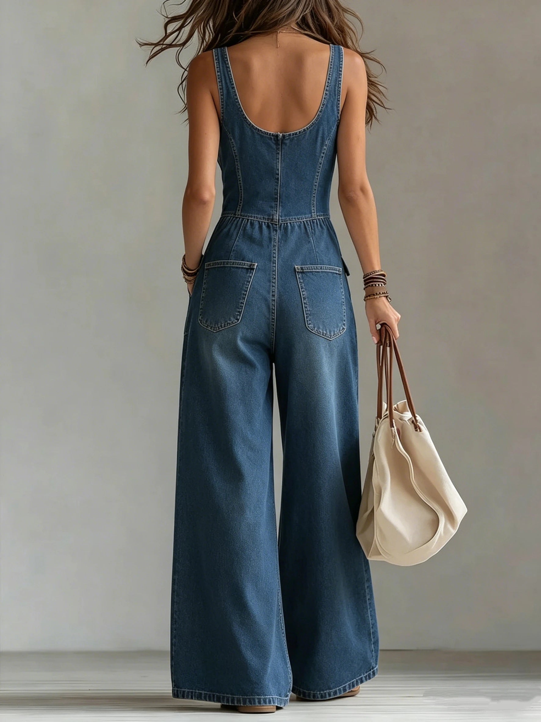 Beatrice | Tuta denim elegante